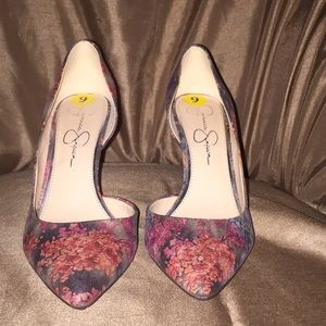 Jessica Simpson floral Heels